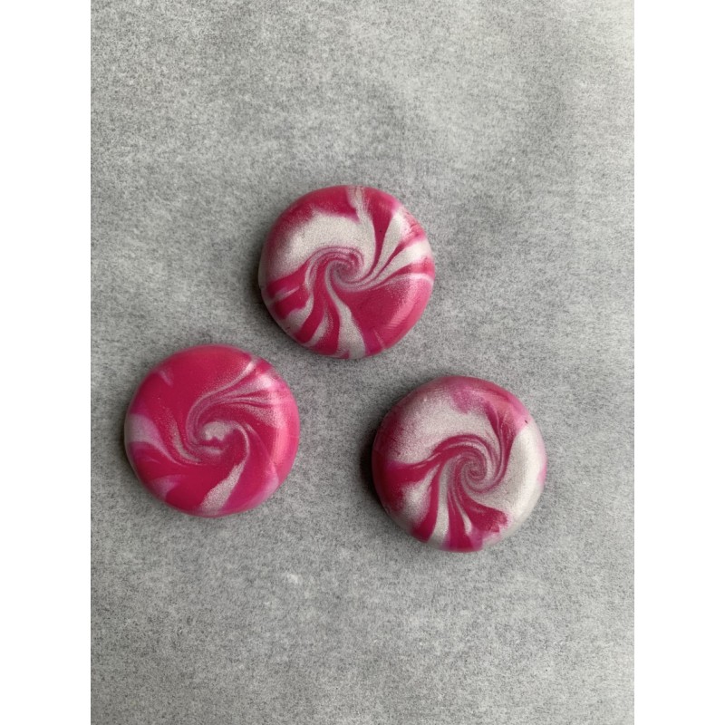 3er Set Magnete in Magenta und Silber