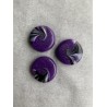 3er Set Magnete in Violett-Glitzer, Schwarz und Weiss