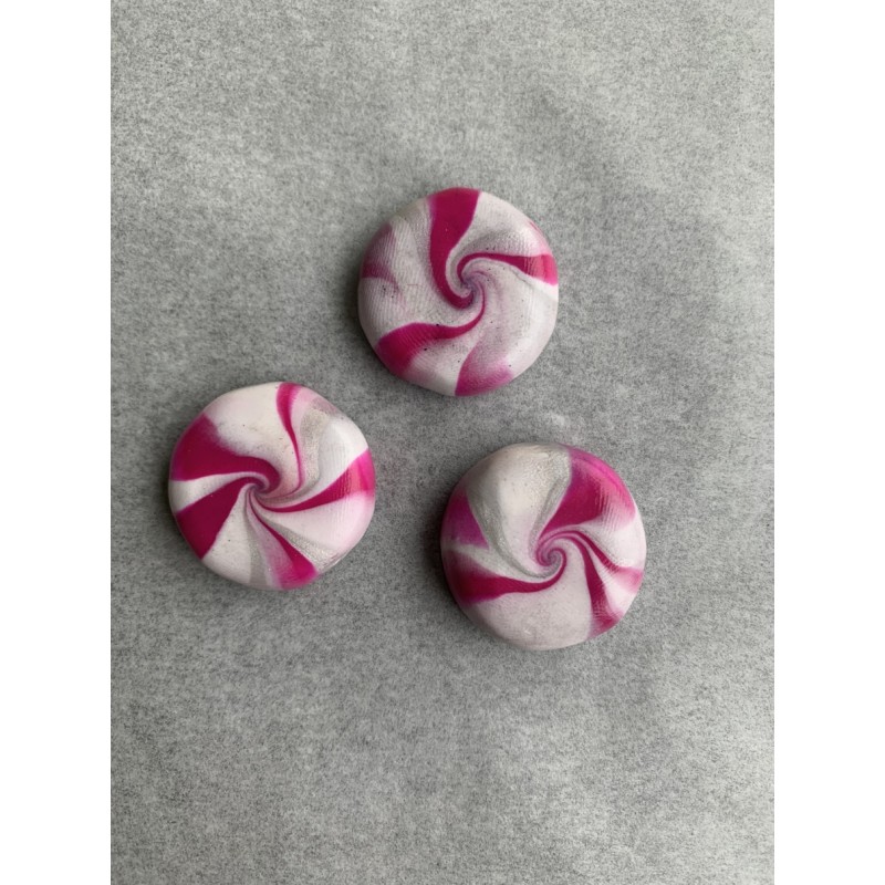 3er Set Magnete in Weiss, Magenta und Silber