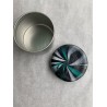 Dose mit Deckel in Schwarz, Smaragd und Silber