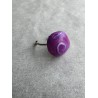 Runder Fingerring in Magenta, Violett und Weiss