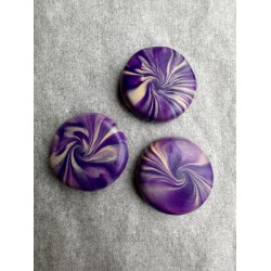 3er Set Magnete in Violett...