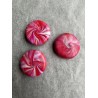 3er Set Magnete in Rot, Magenta und Weiss