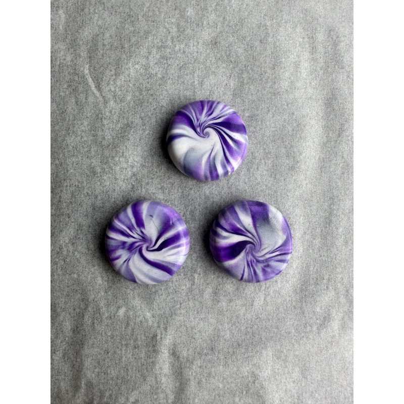 3er Set Magnete in Violett und Weiss