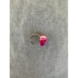 Runder Fingerring in Magenta, Rot und Weiss