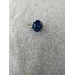 Runder Fingerring in Marine, Smaragd und Babyblaumetallic