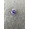 Runder Fingerring in Violett und Weiss