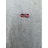 Kleine Ohrstecker in Rot, Champagner, Goldmetallic und Violett